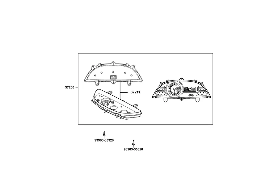 F02 Speed Meter parts diagram