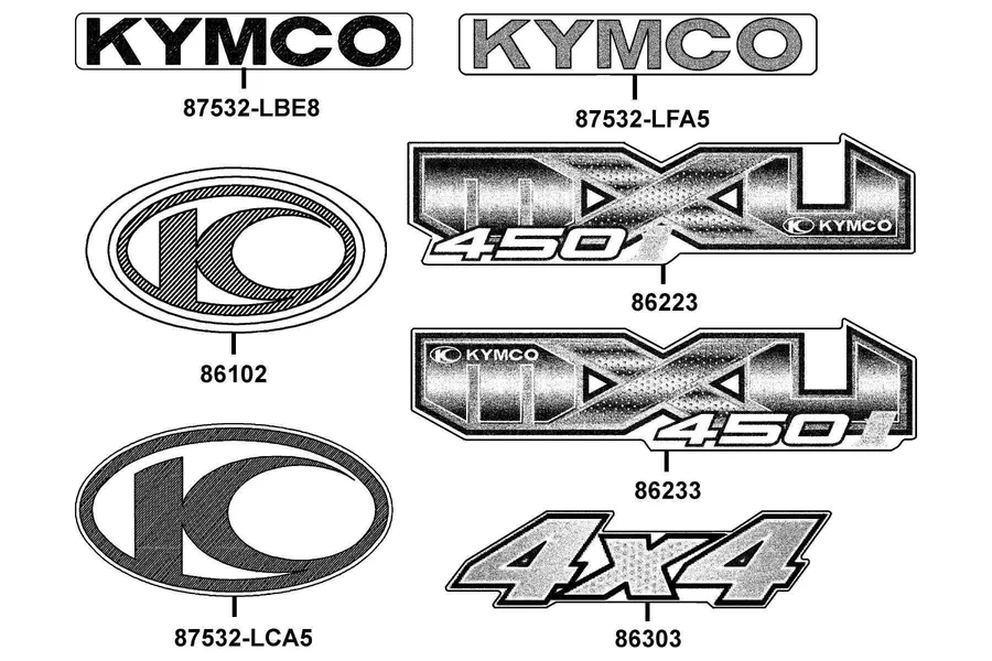 F24 Emblem and Stripe parts diagram