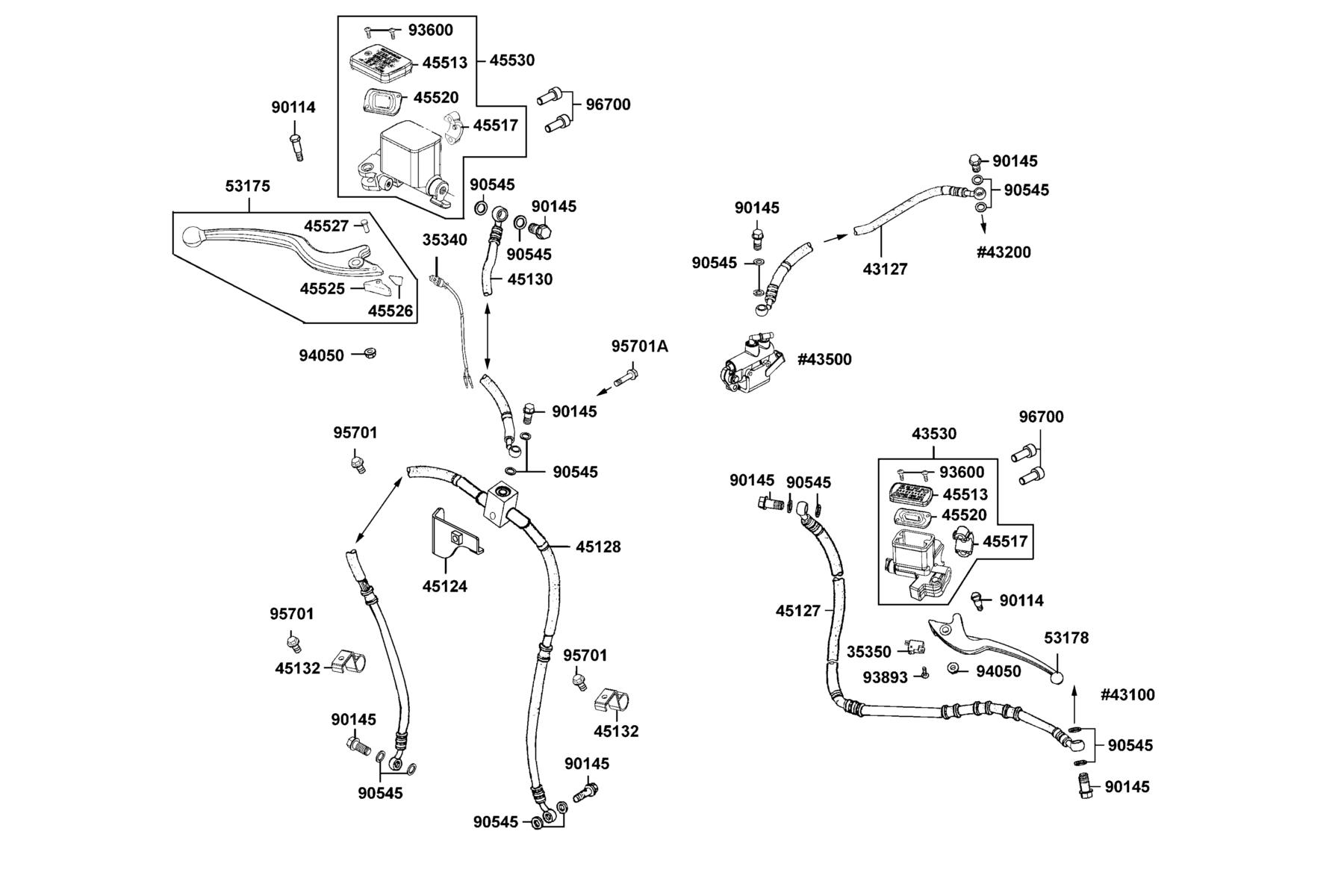 MXU 700i (2017~) Master Cylinder parts diagram