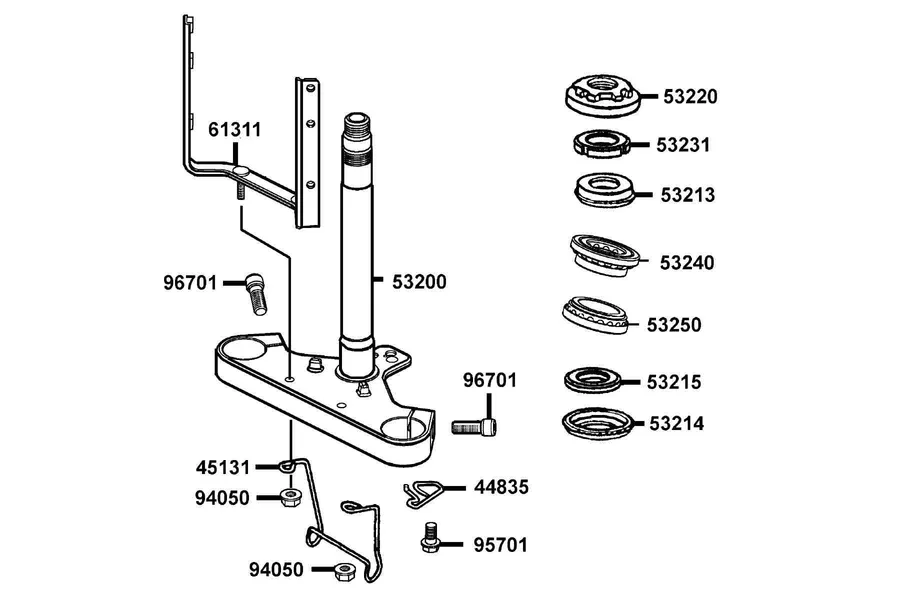 F06 Steering Stem parts diagram