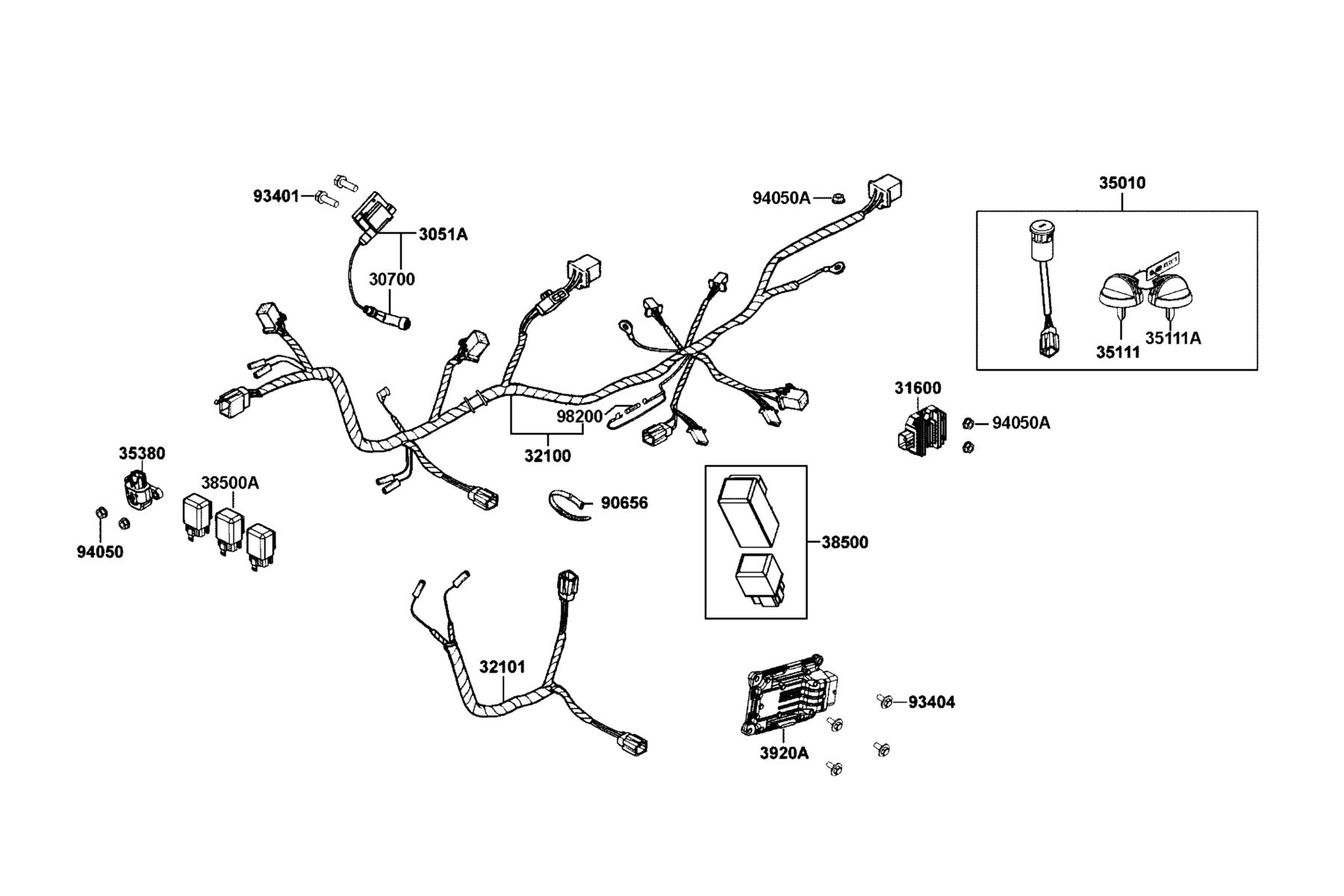 MONGOOSE 110i Wire Harness parts diagram
