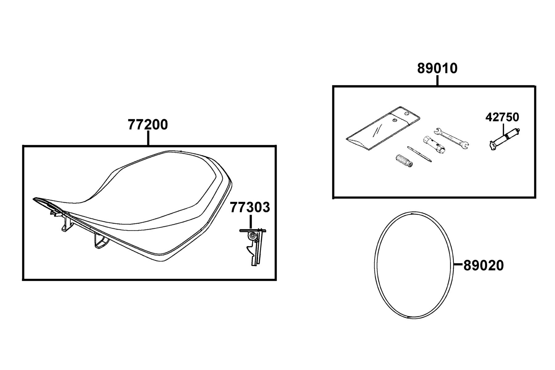 MXU 270(2019) Seat parts diagram