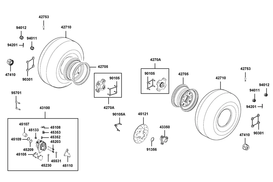 F08 Rear Wheel parts diagram