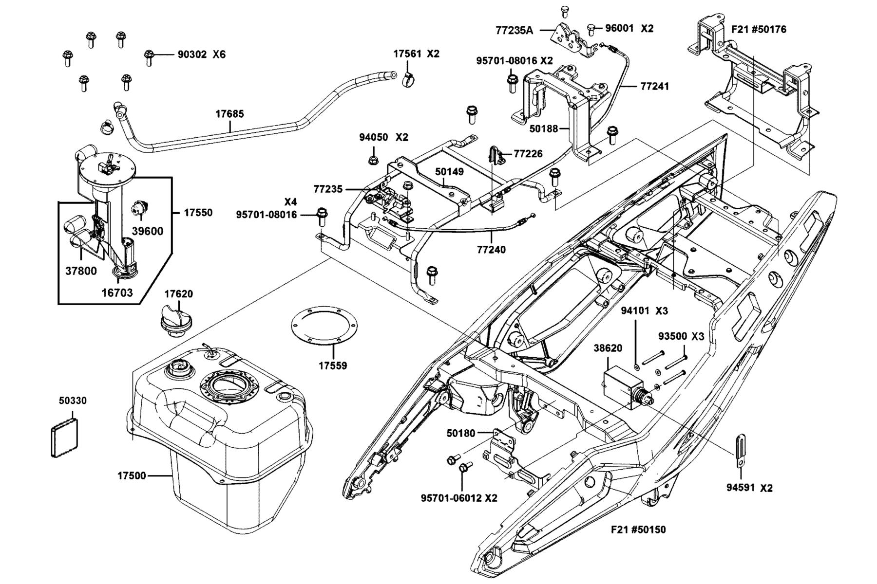 CV3 2023 Fuel Tank parts diagram