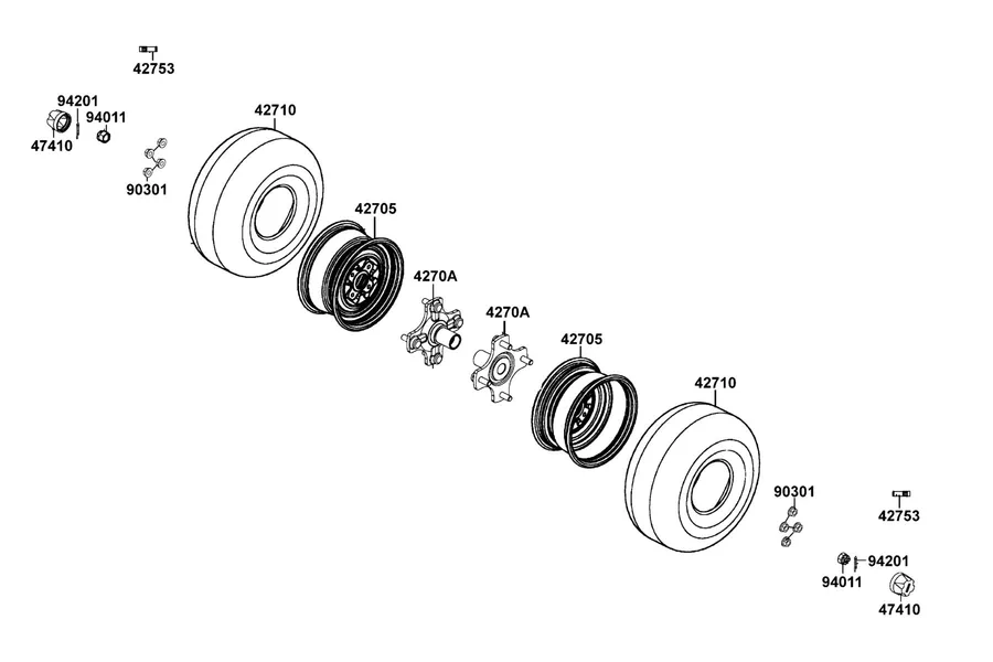 F08 Rear Wheel parts diagram