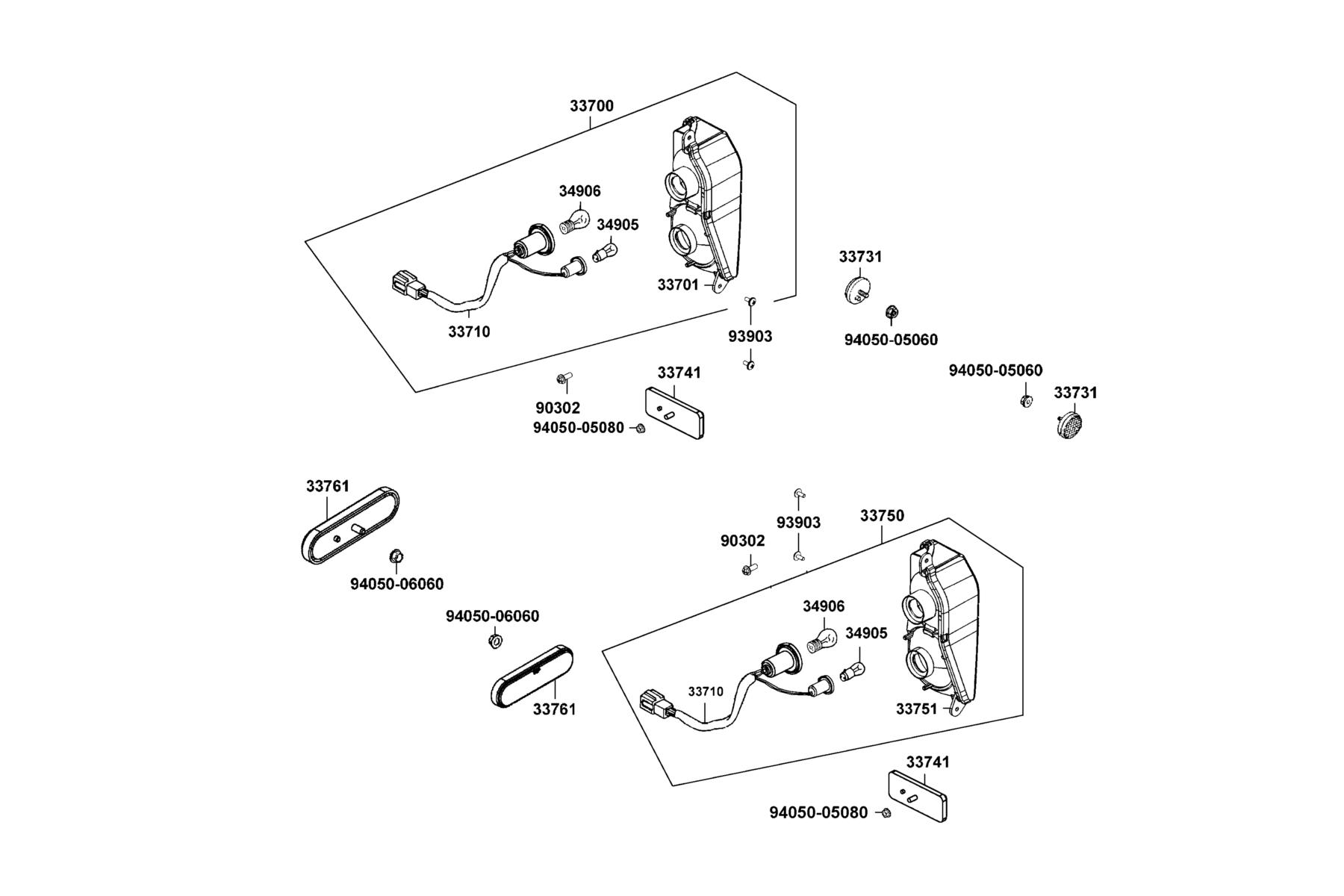 KYMCO UXV 500i (2014) Light Tail parts diagram