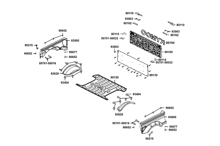 F12 Panel R/L Rear Fender parts diagram