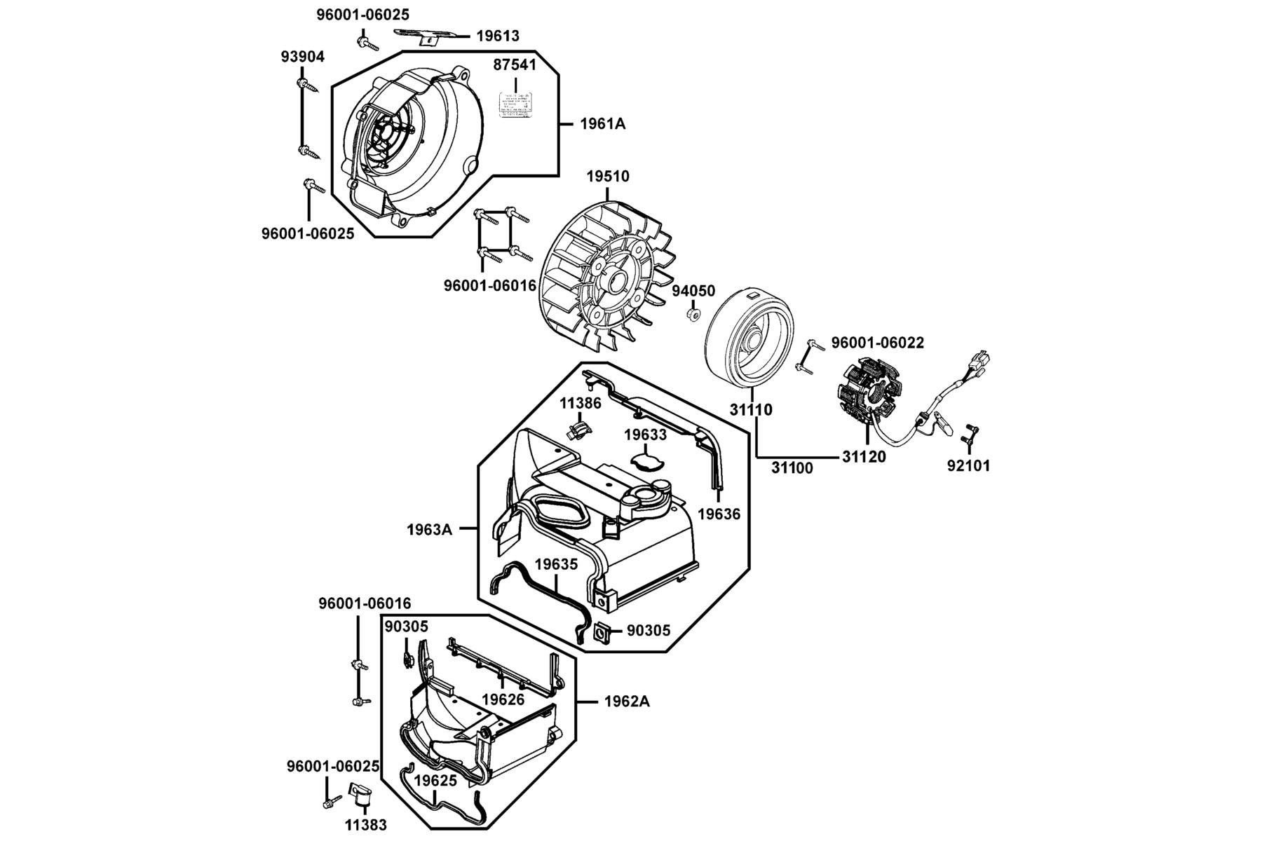 COMPAGNO 110i (2016~) Fan Cover●Generator parts diagram