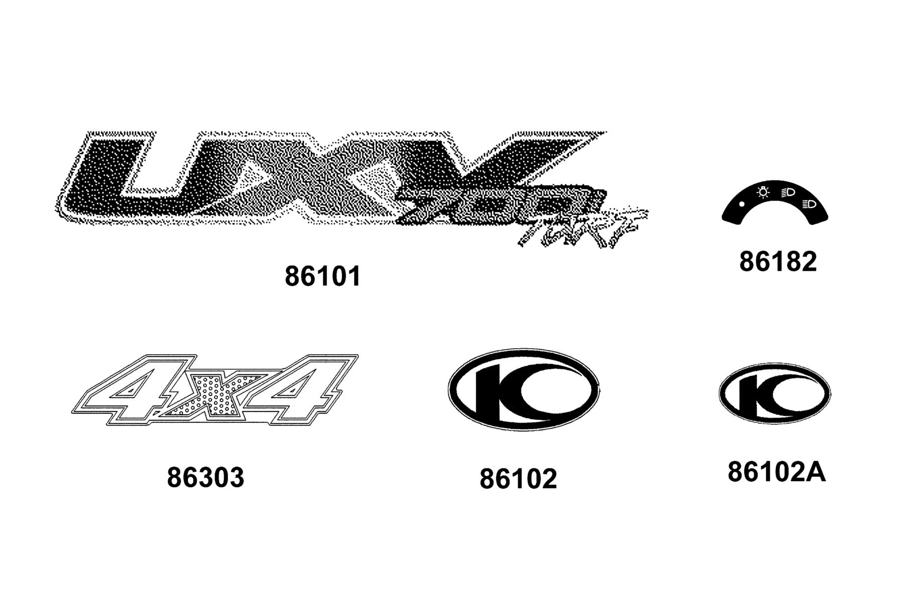 UXV 700i TURF (2016~) Emblem ● Stripe parts diagram