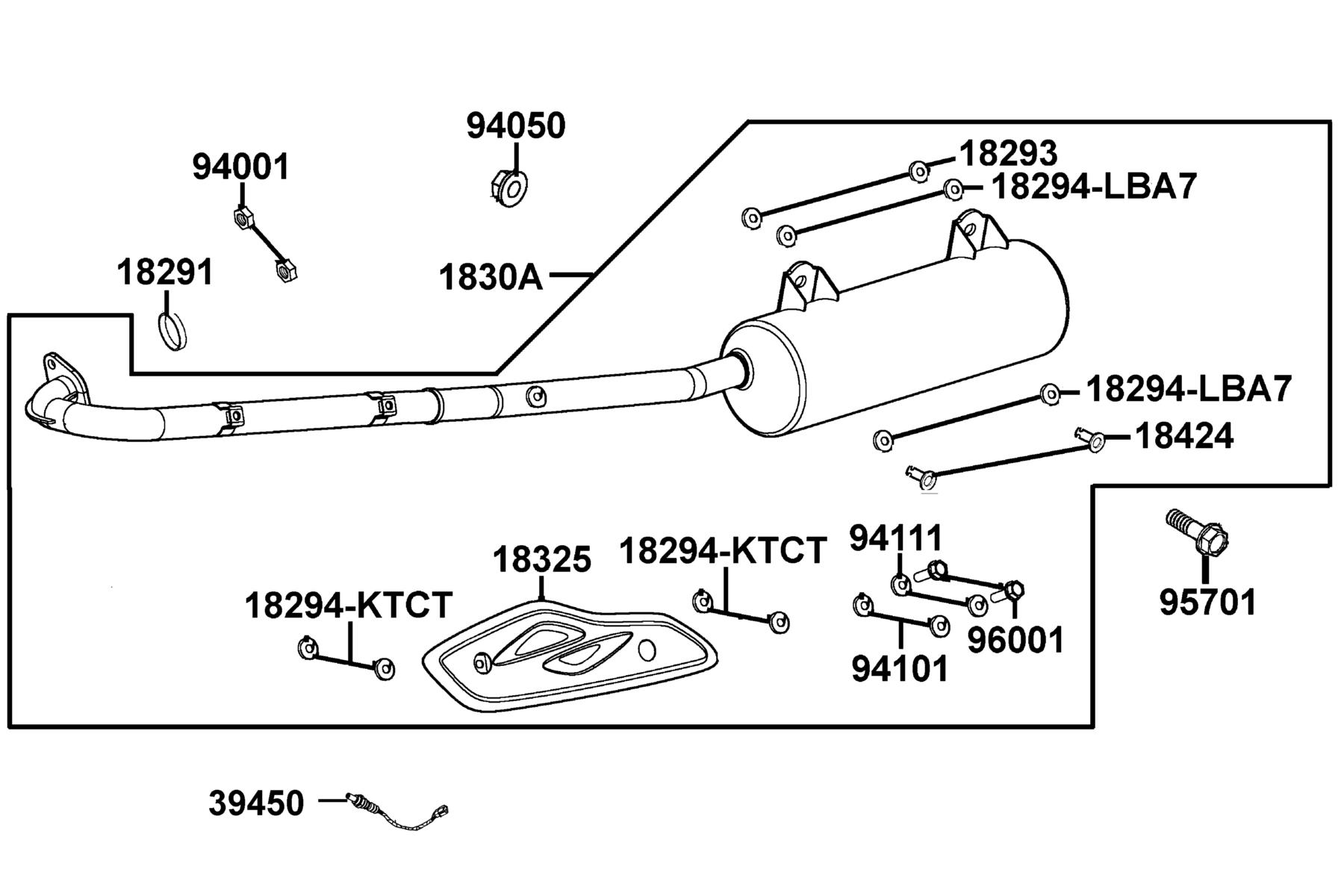 Mongoose 270i (2024MY) Exhaust Muffler parts diagram