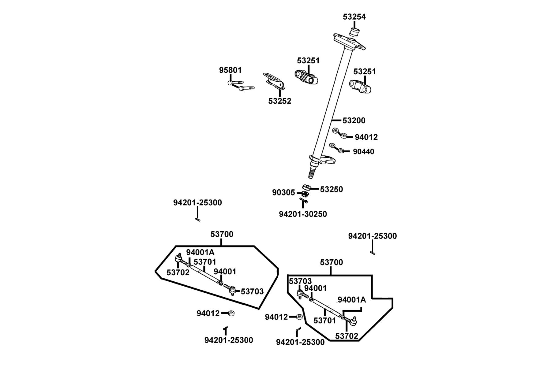 MXU 270(2021) Stem Steering parts diagram