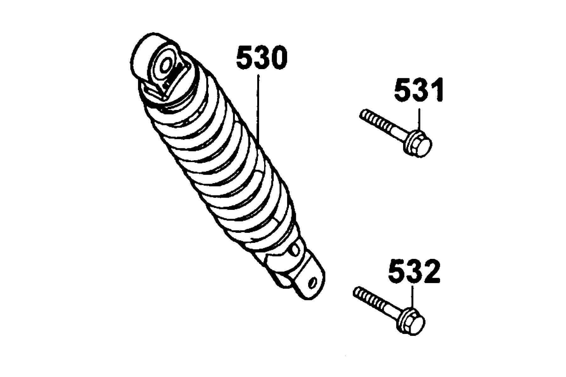 KYMCO PEOPLE 50 (2000-2007) Rear Cushion parts diagram