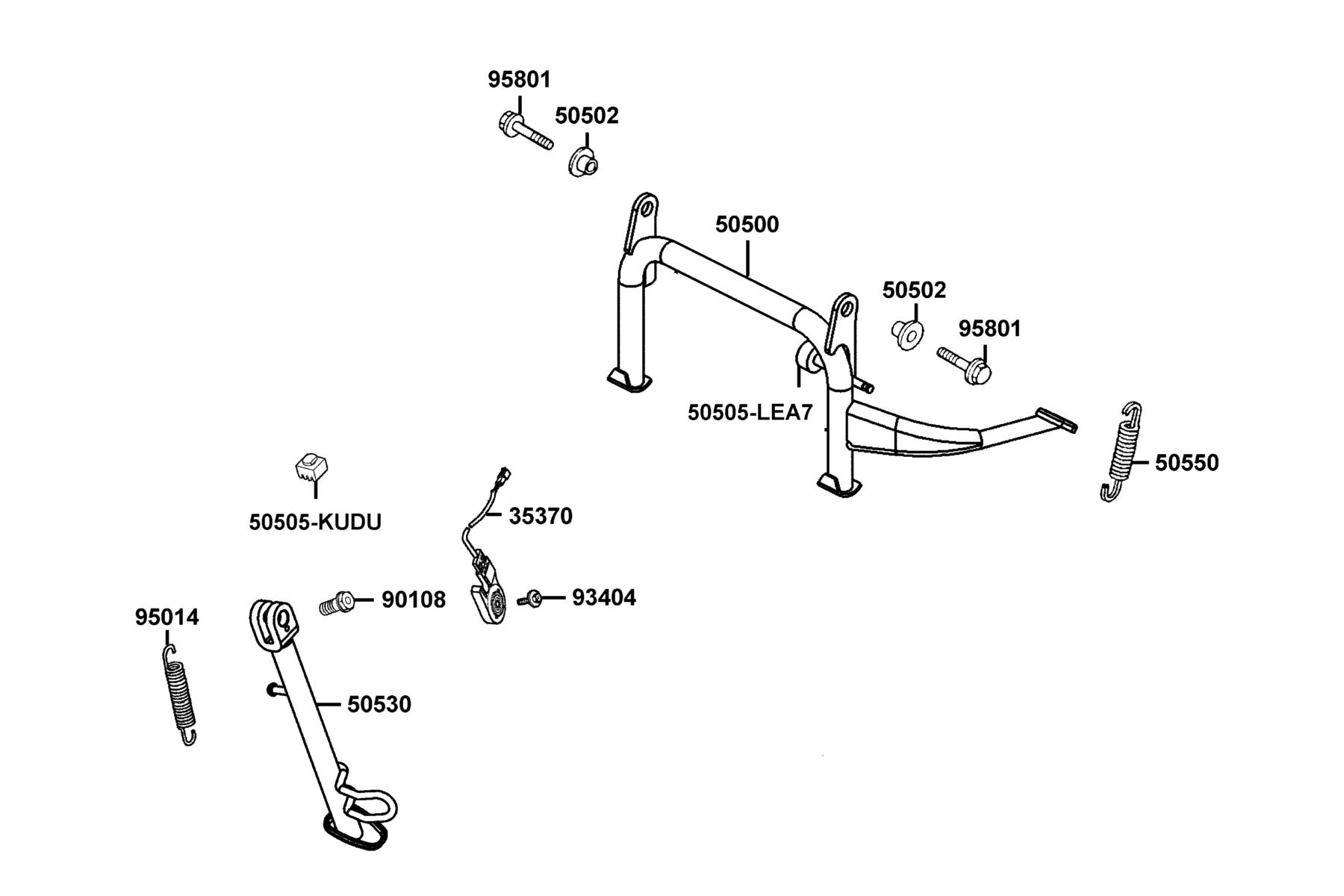 PEOPLE GTi 300 (2016~) Stand parts diagram