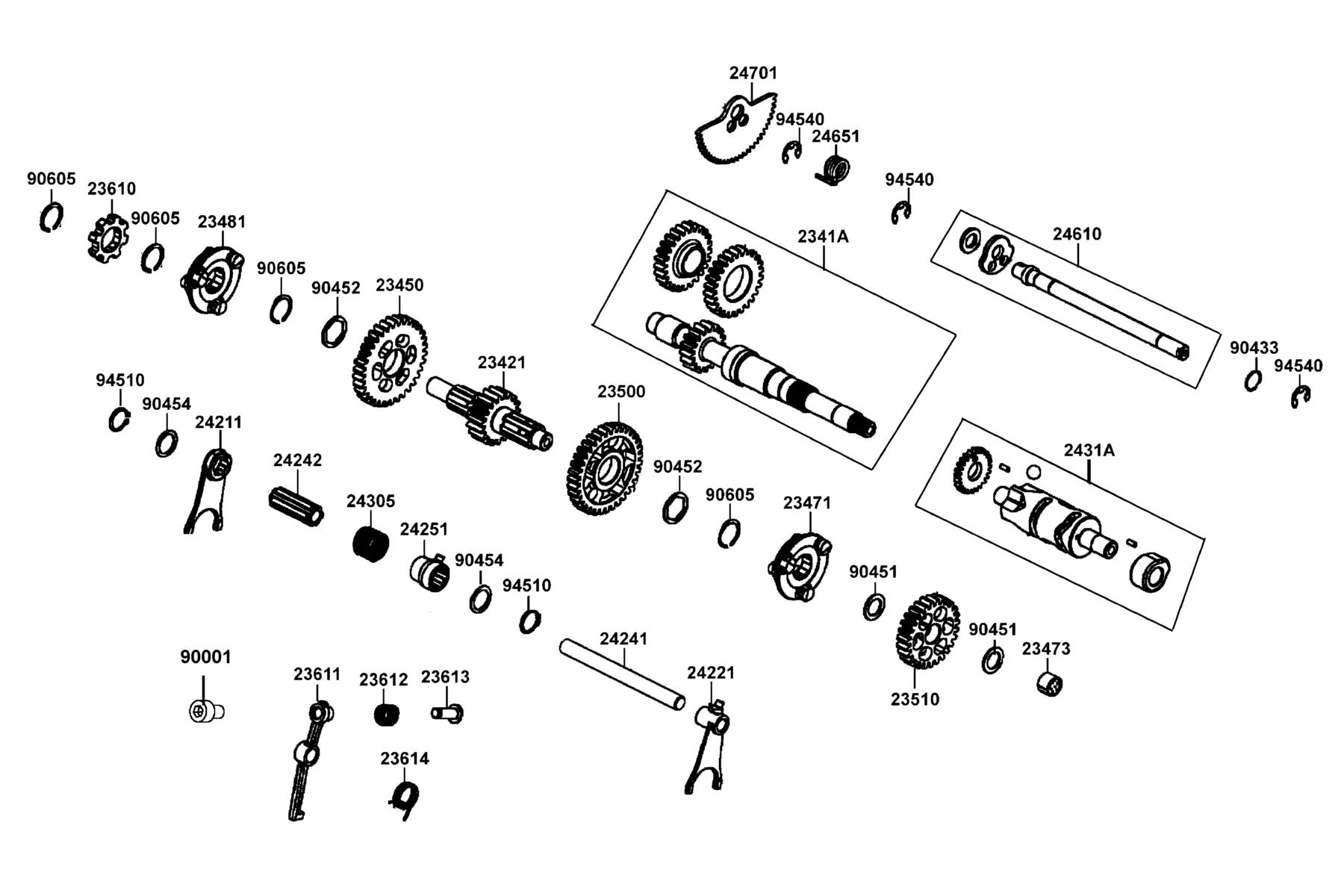 MXU 500i(4X4/IRS) (2017~) Clutch Assy Primary parts diagram