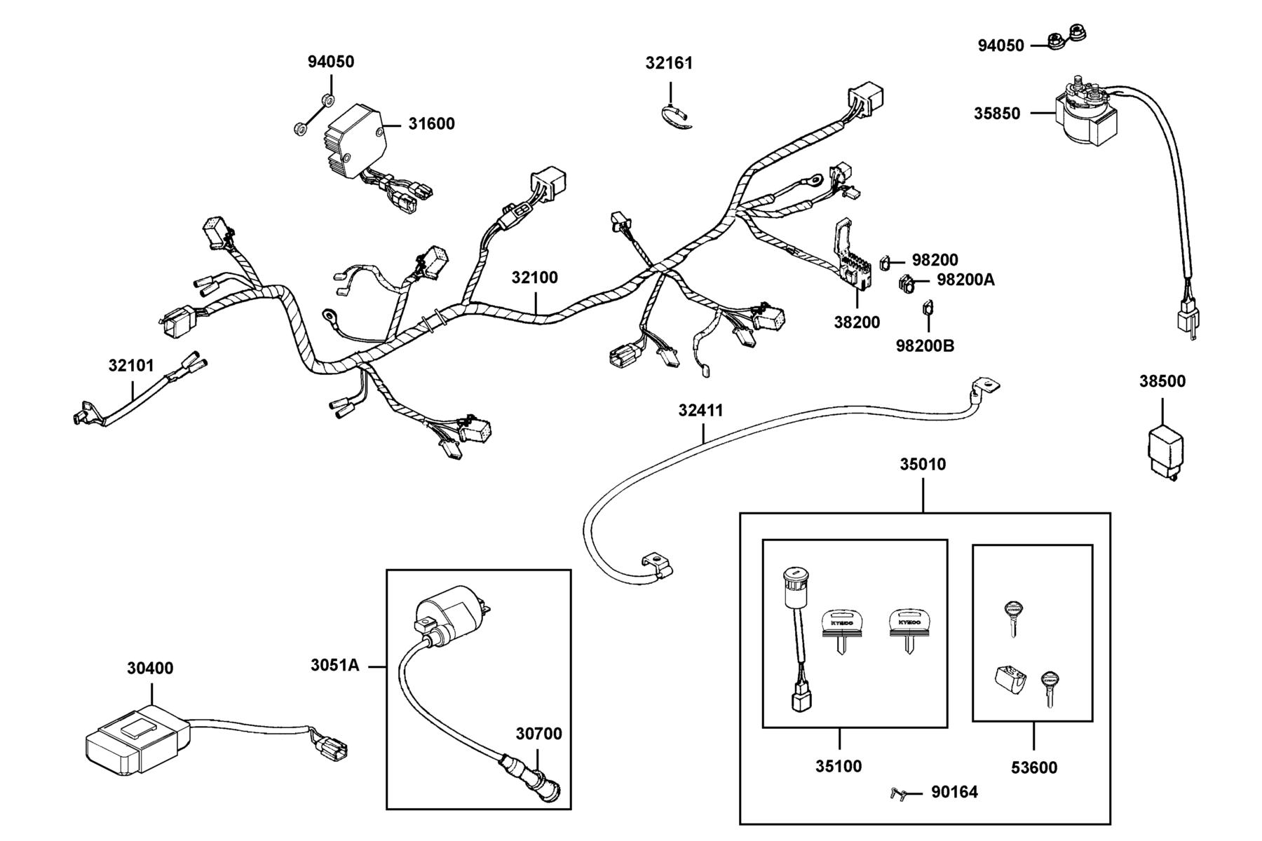 Mongoose 270(2020) Harness Wire parts diagram