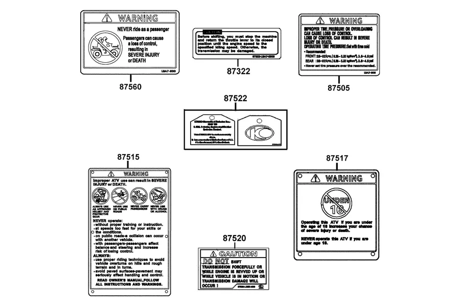 F24 Caution Label parts diagram