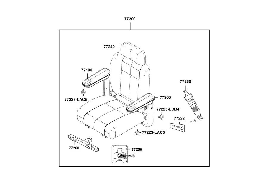 F07 Seat parts diagram