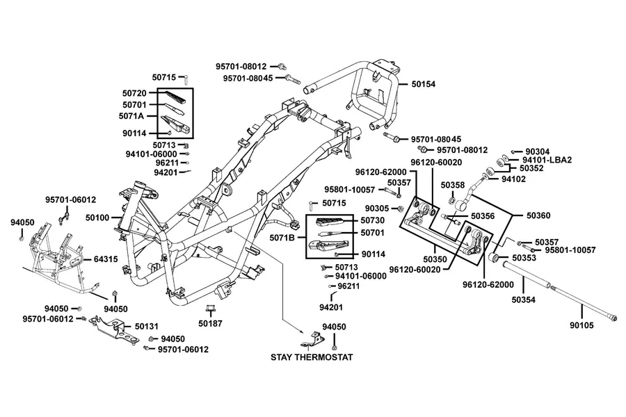 F20 Frame Body parts diagram