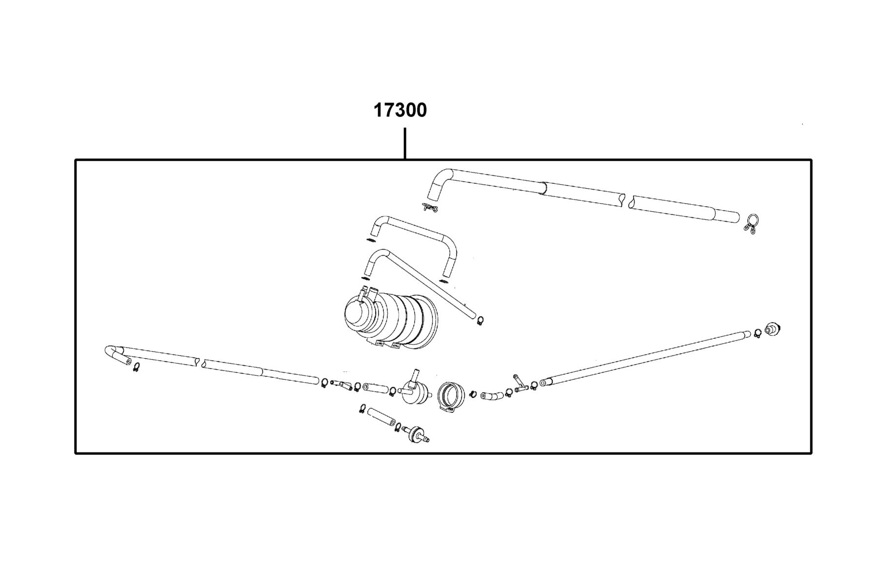 X-TOWN 300（2018） Air Cleaner Two parts diagram