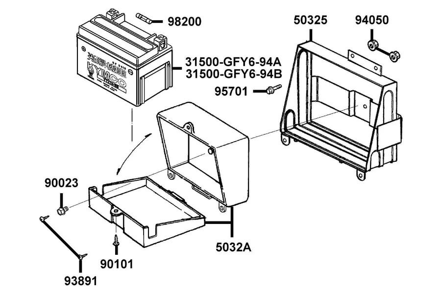 F11 Battery parts diagram