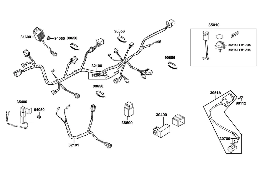 F16 Wire Harness parts diagram