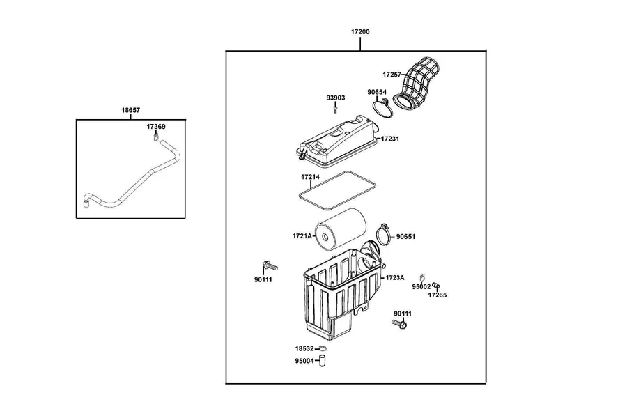 F13 Air Cleaner parts diagram