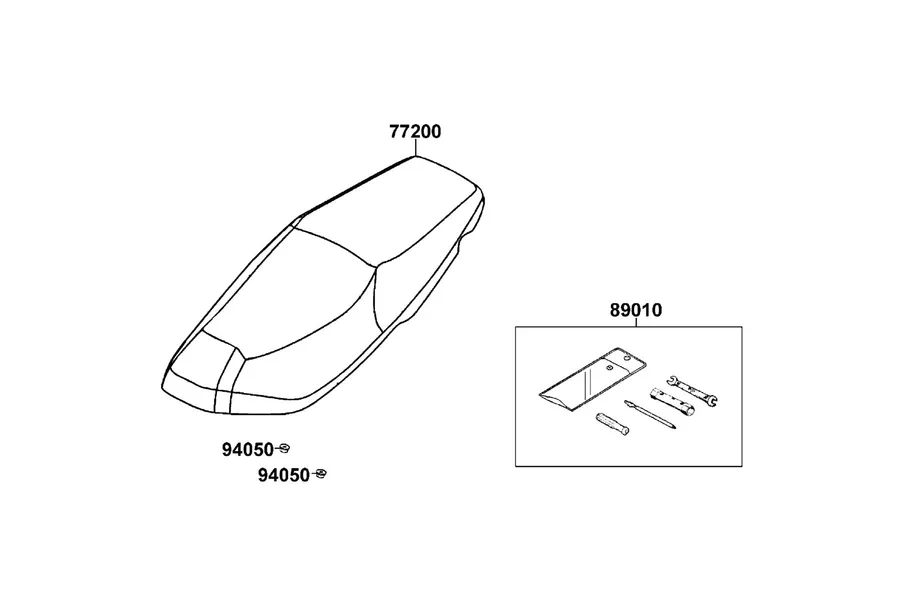 F09 Seat parts diagram