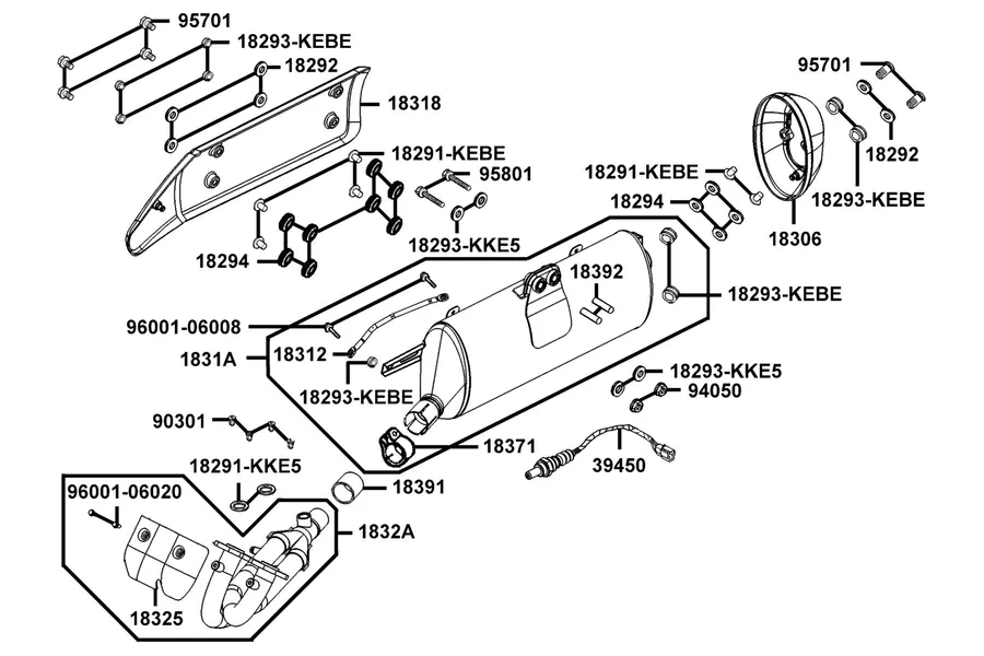 F14 Exhaust Muffler parts diagram