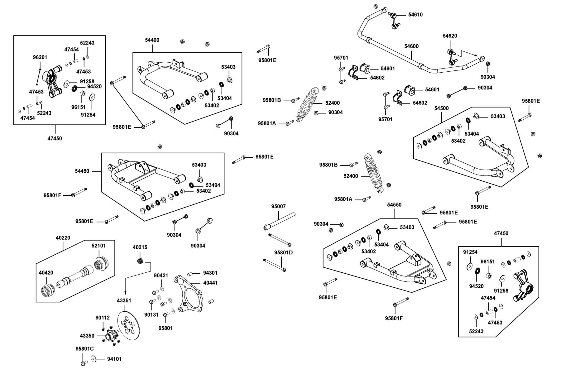 UXV 450i LE(2020) Cushion Rr●Disk Assy Rr Brake parts diagram