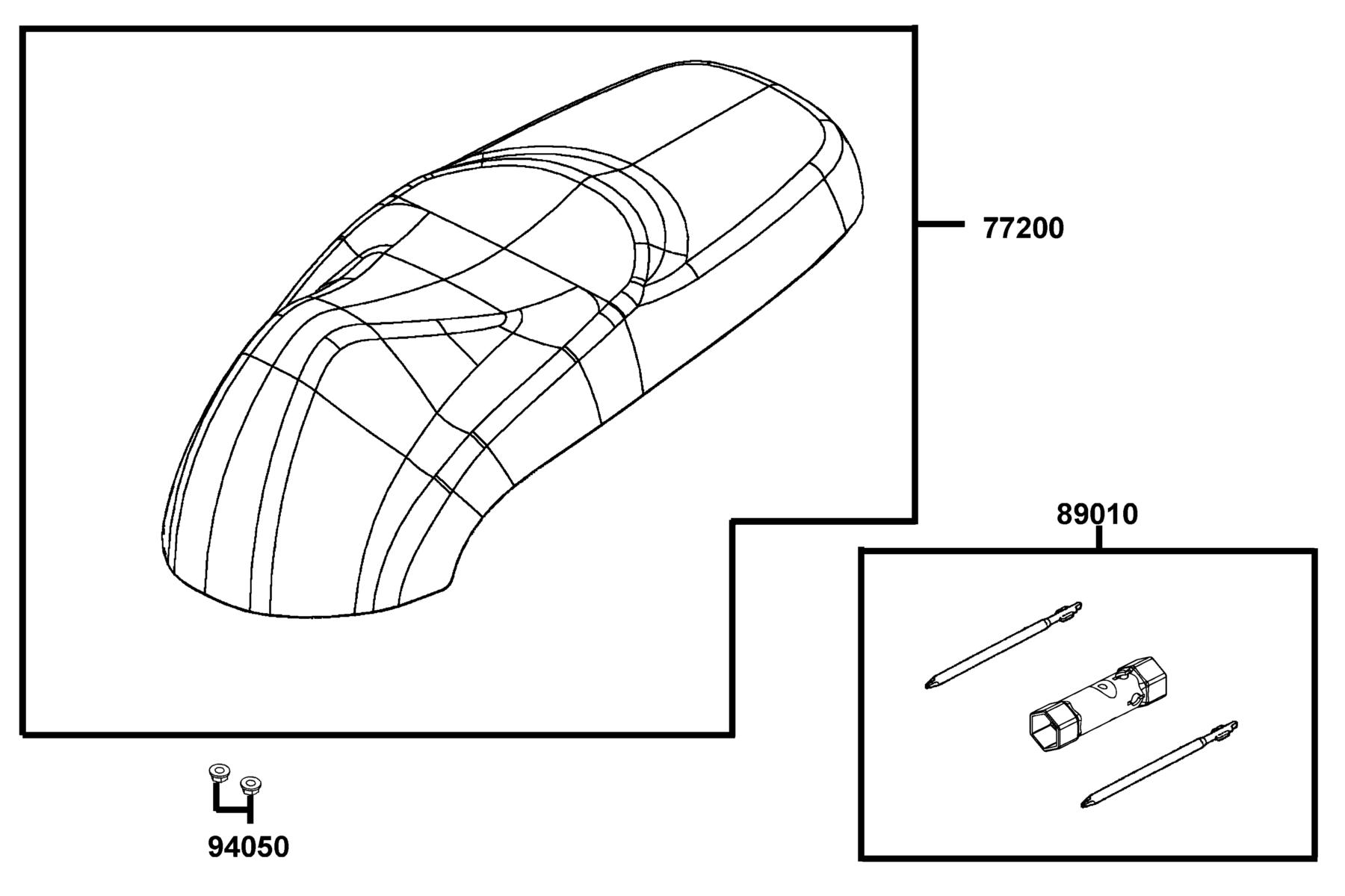 LIKE 50 LX(2012~) Seat parts diagram