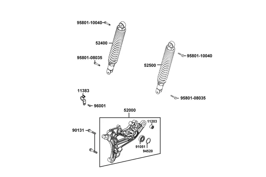 F16 Rear Cushion parts diagram