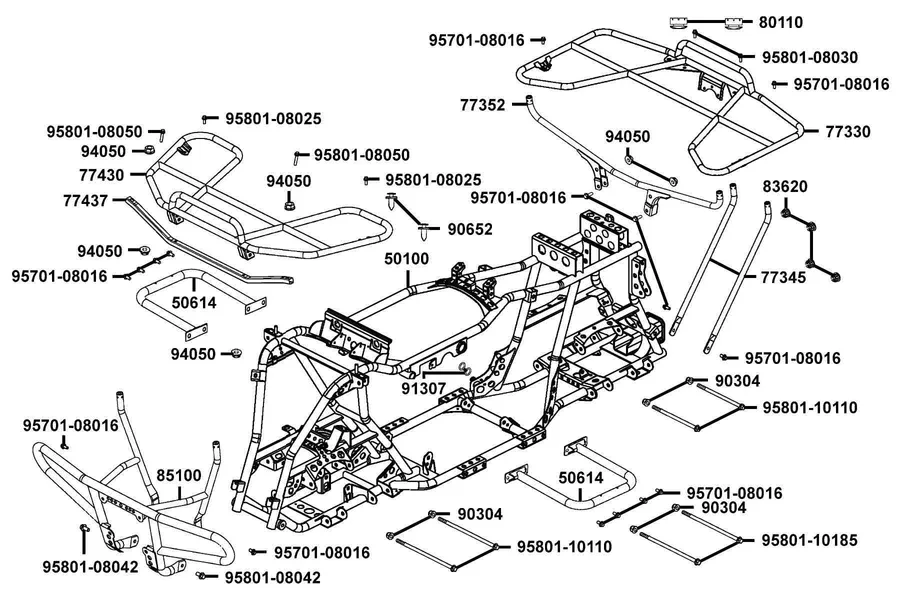 F20 Frame Body parts diagram