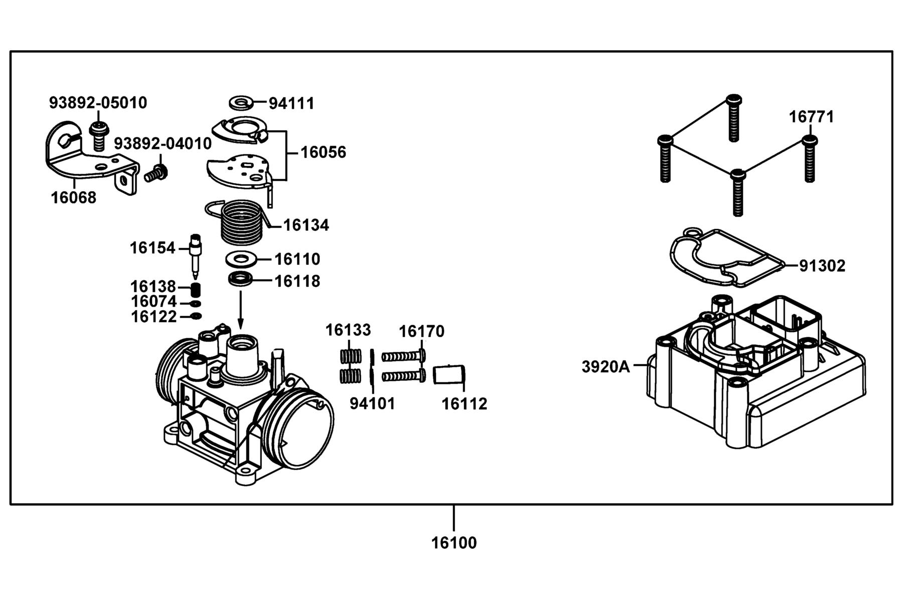 LIKE(2019~) Carburetor parts diagram