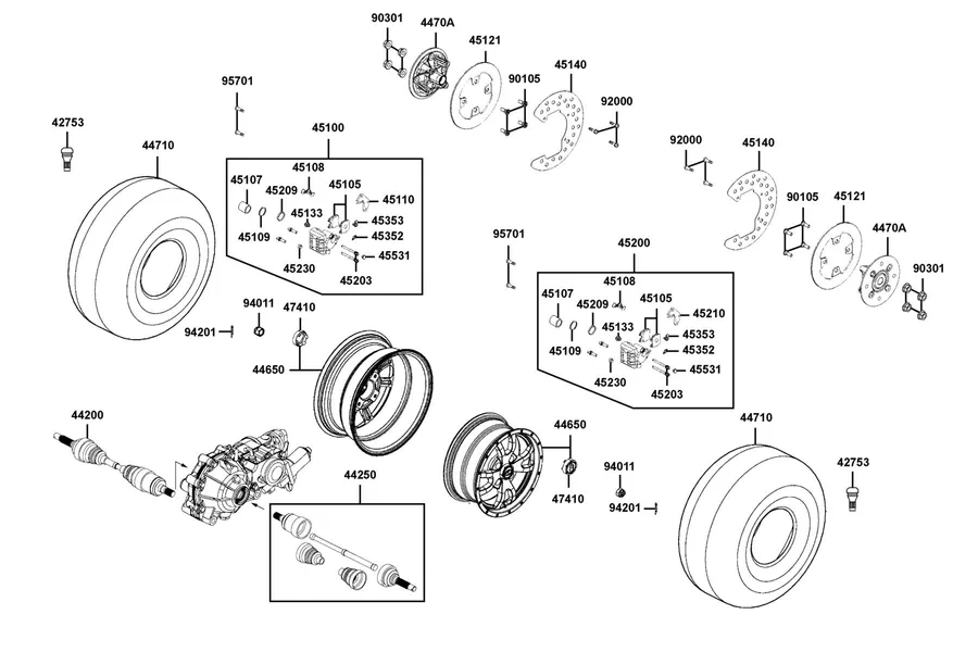 F07 Front Wheel parts diagram