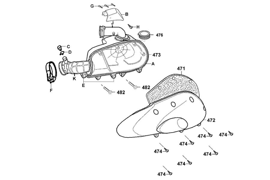 F14 Air Cleaner parts diagram