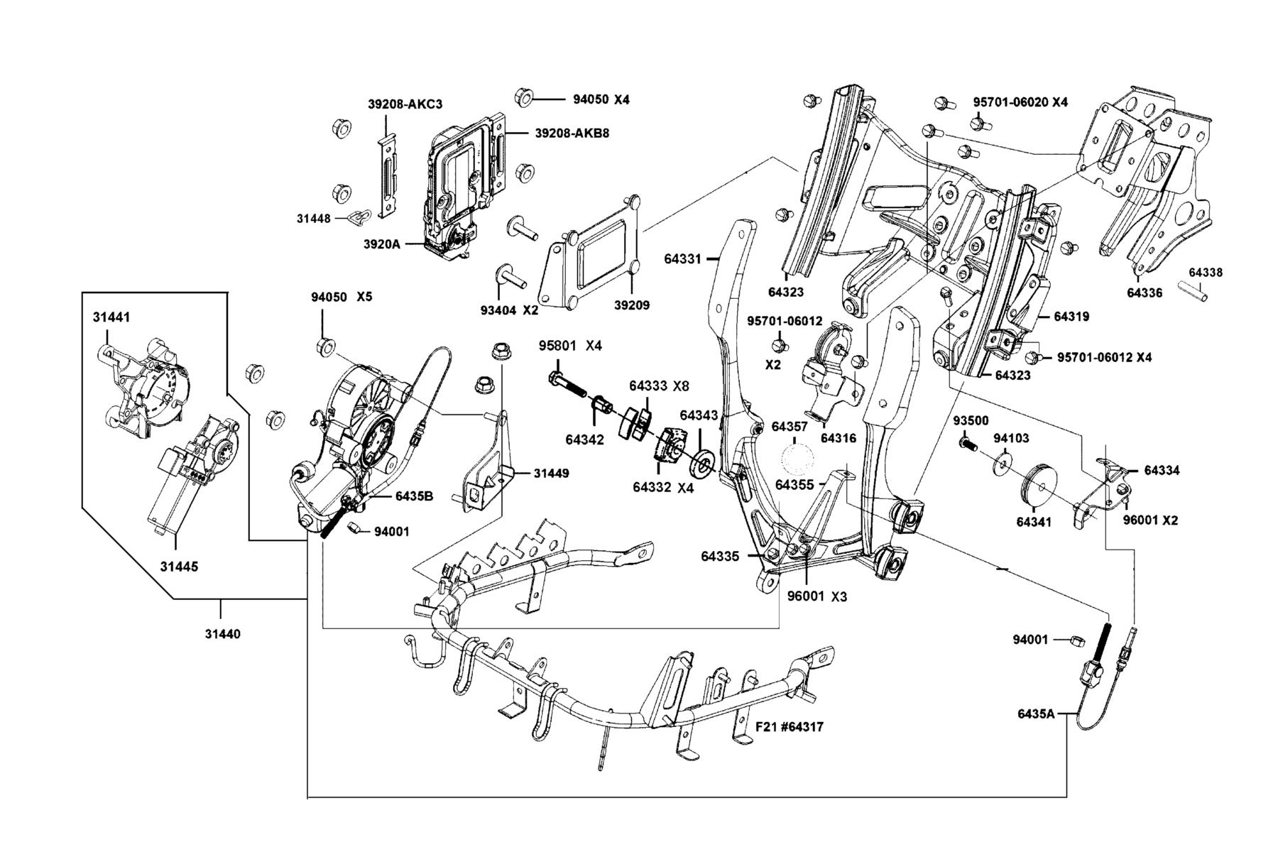 AK550 ST ECU ASSY parts diagram
