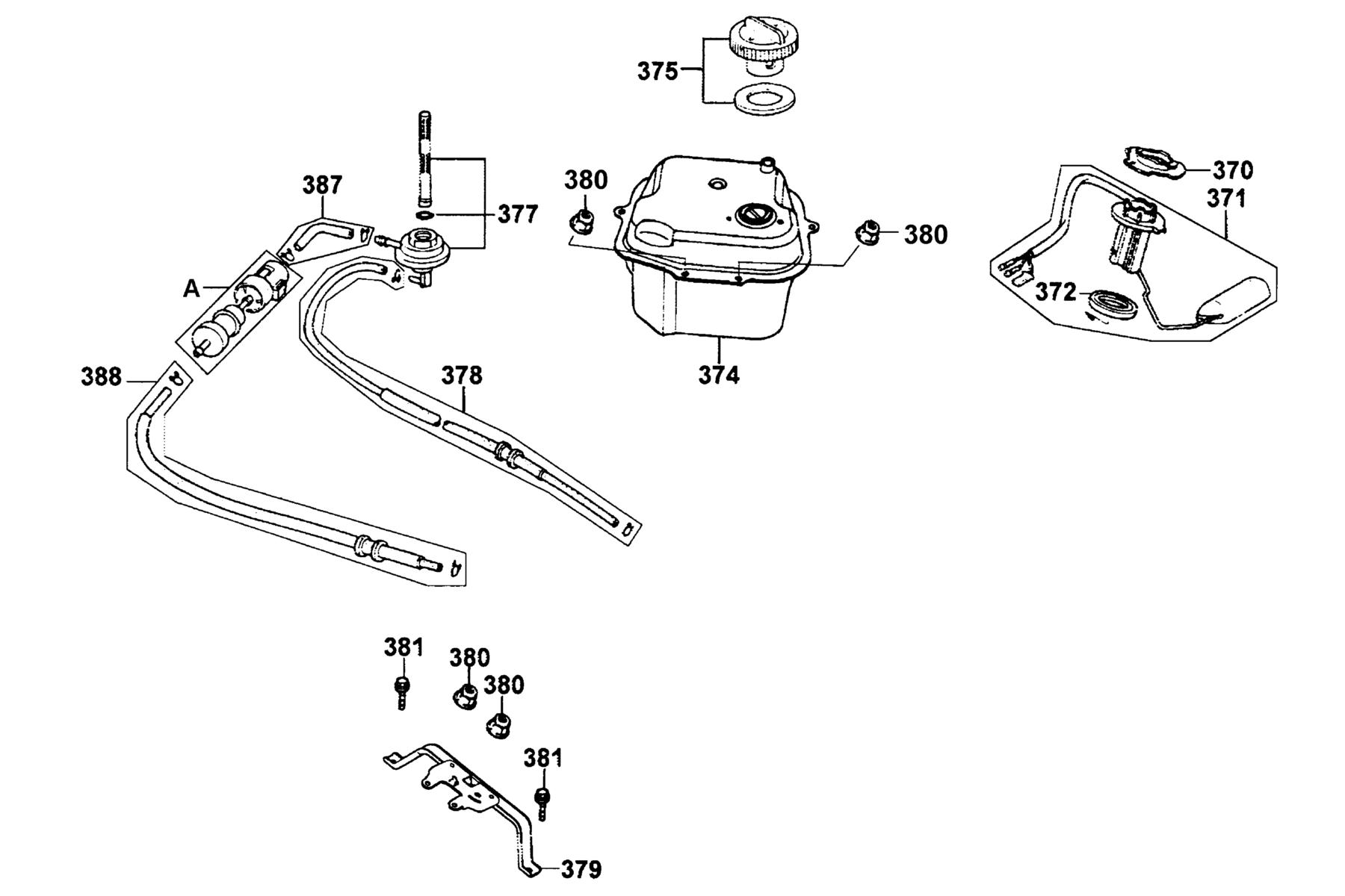 KYMCO COBRA 50 (2001-2004) Fuel Tank parts diagram