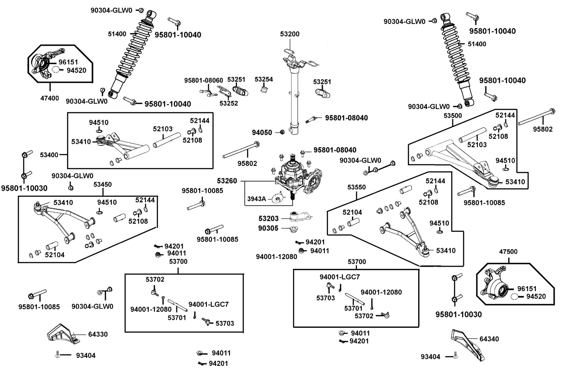 MXU Stem Steering parts diagram