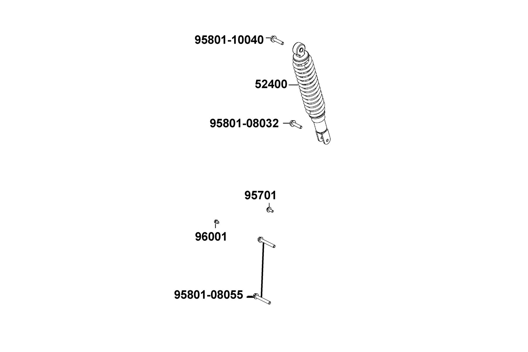 LIKE(2)50(2019~) Rear Cushion parts diagram