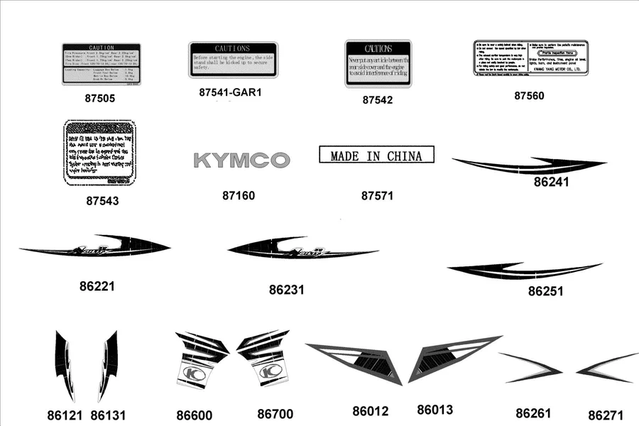F22 Emblem and Stripe parts diagram