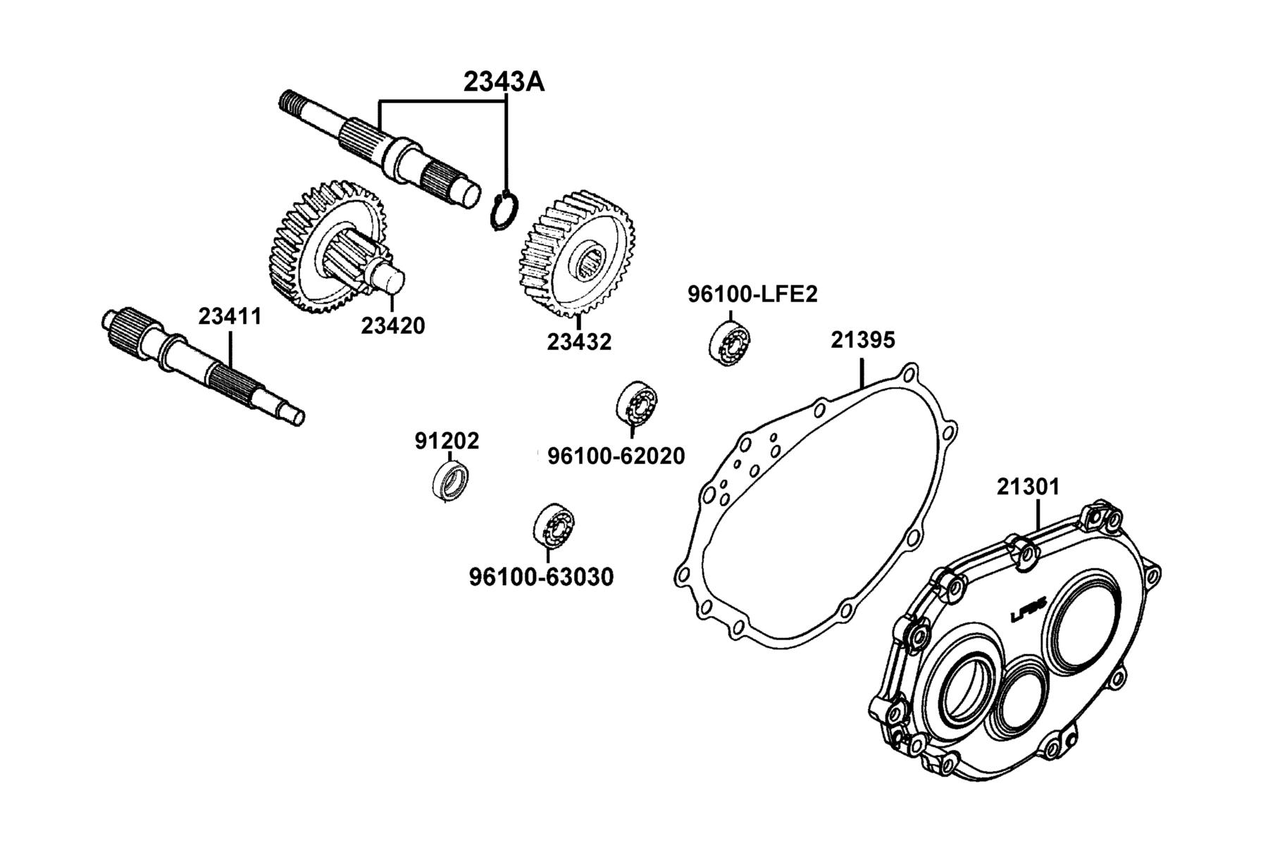 Like 150i ABS (2023) Transmission parts diagram