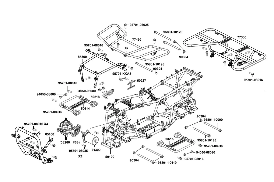 F22 Frame Body parts diagram
