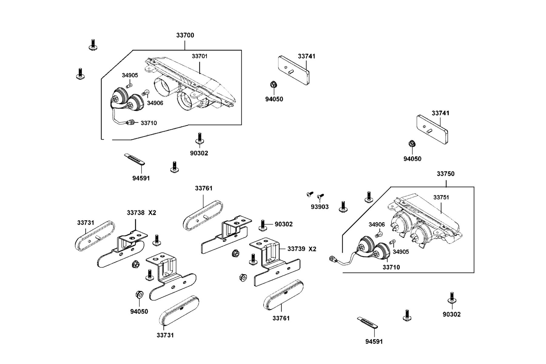 MXU 700i LE Light Tail parts diagram