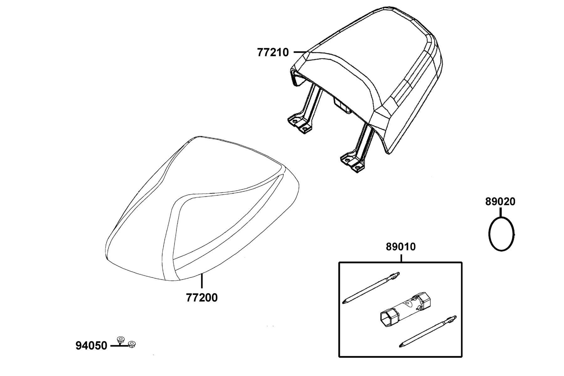 SUPER 8 150X (2021) Seat parts diagram