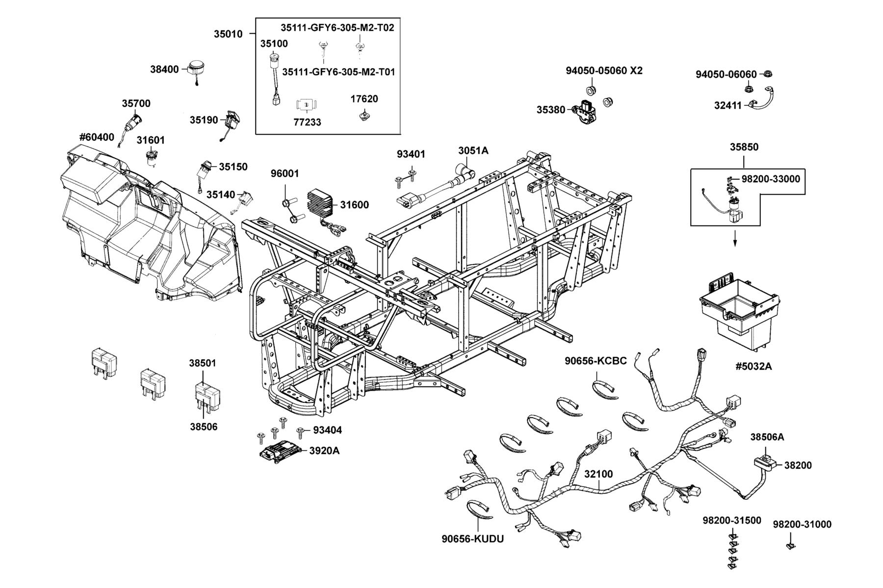 UXV 450i LE (2017~) Harness Wire parts diagram