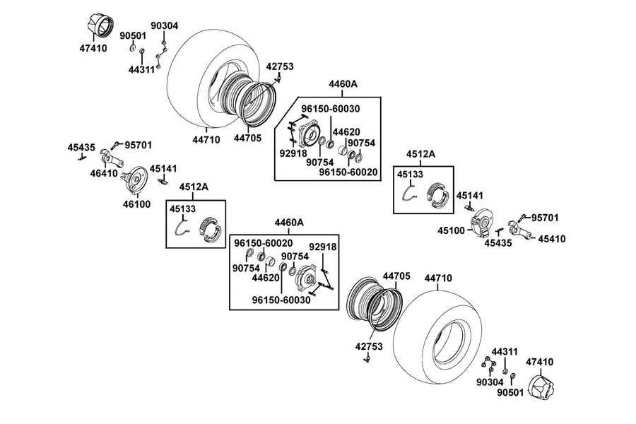 F05 Front Wheel parts diagram