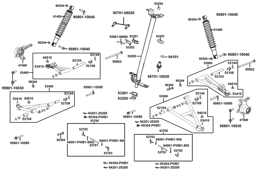F06 Stem Steering parts diagram