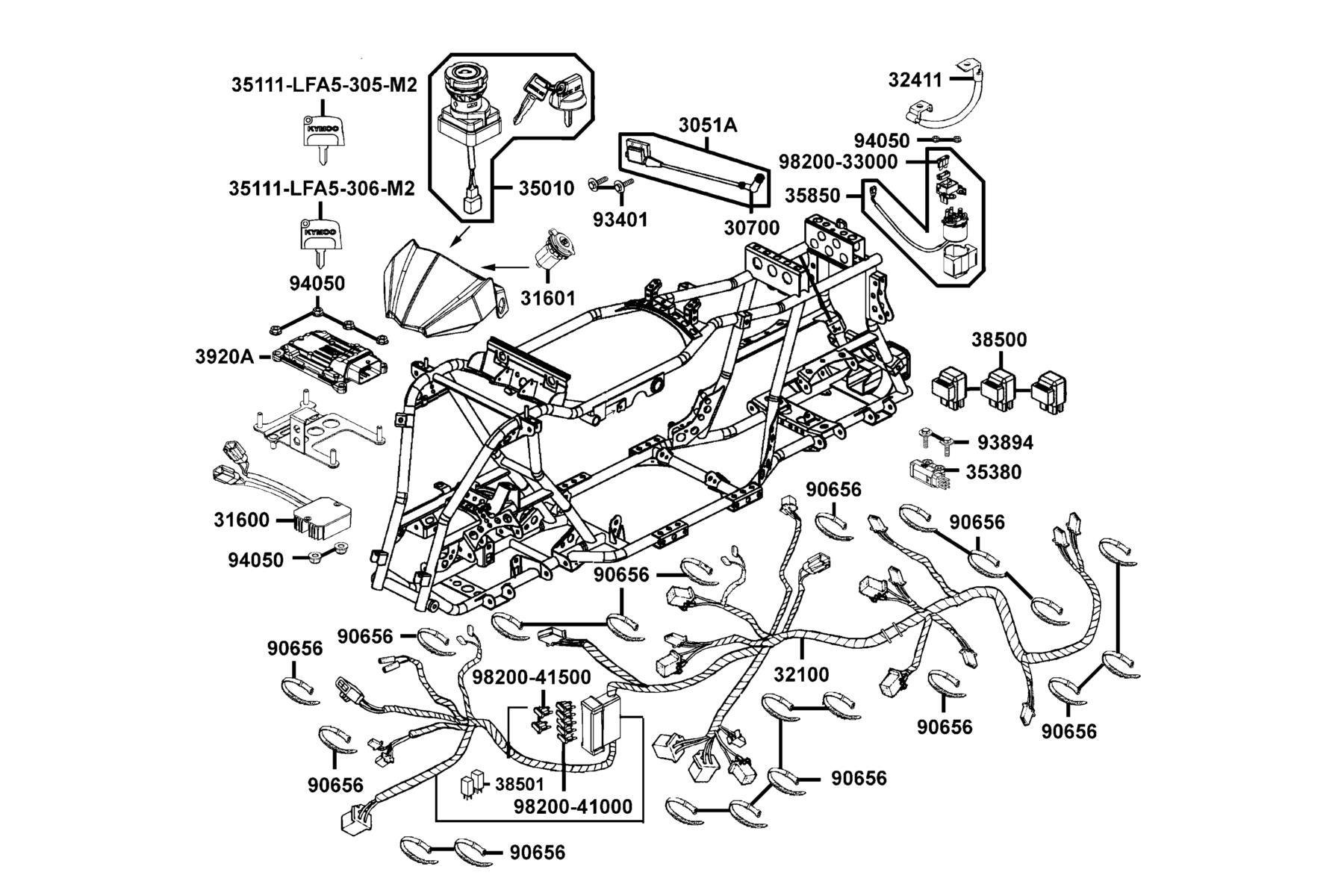 MXU 450i(2020) Harness Wire parts diagram