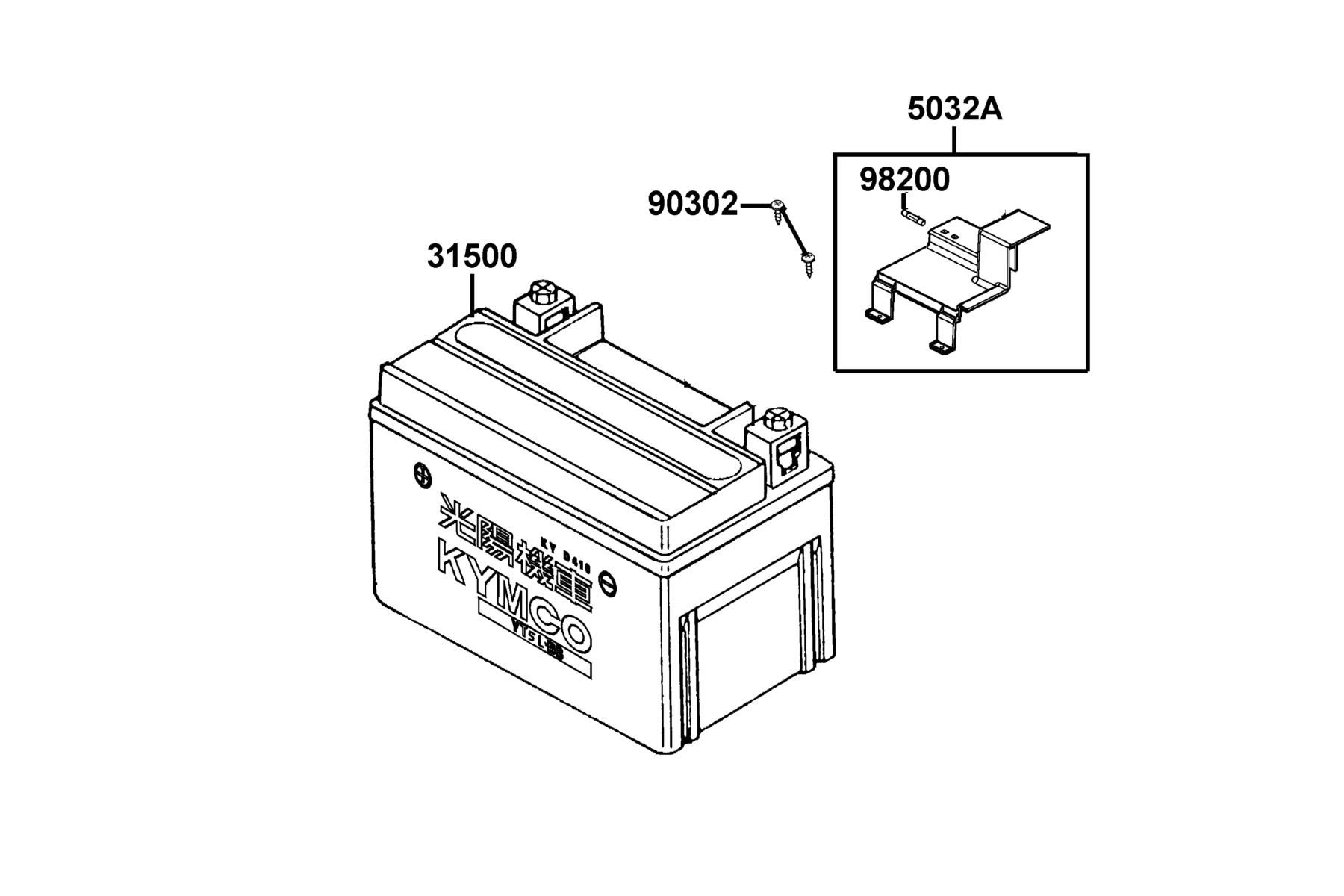 MXU 150X 2025MY EPA Battery parts diagram