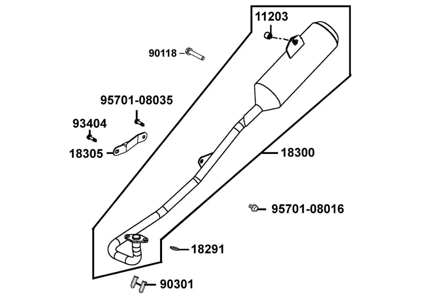 F14 Exhaust Muffler parts diagram